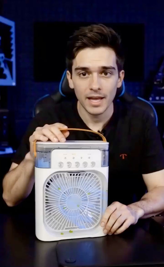 Ventilador y Humidificador Portátil, color blanco